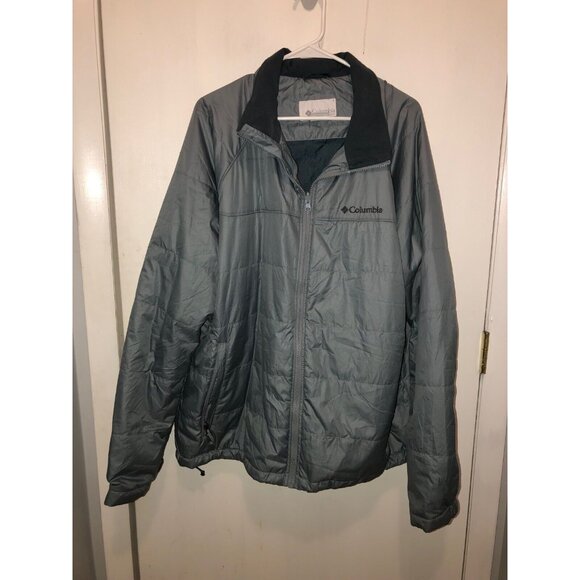 Columbia Mens SZ XXL Interchange Full Zip Light Puffer Jacket Zippered Pockets - Picture 1 of 3